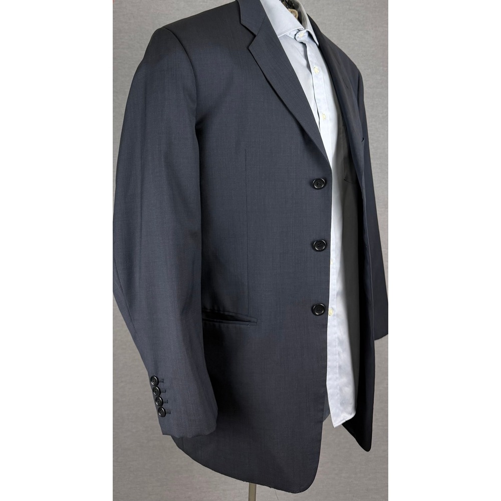 Armani Collezioni Mens 44R Navy Blue 3 Button Wool Blazer Sport Coat Italy 1567